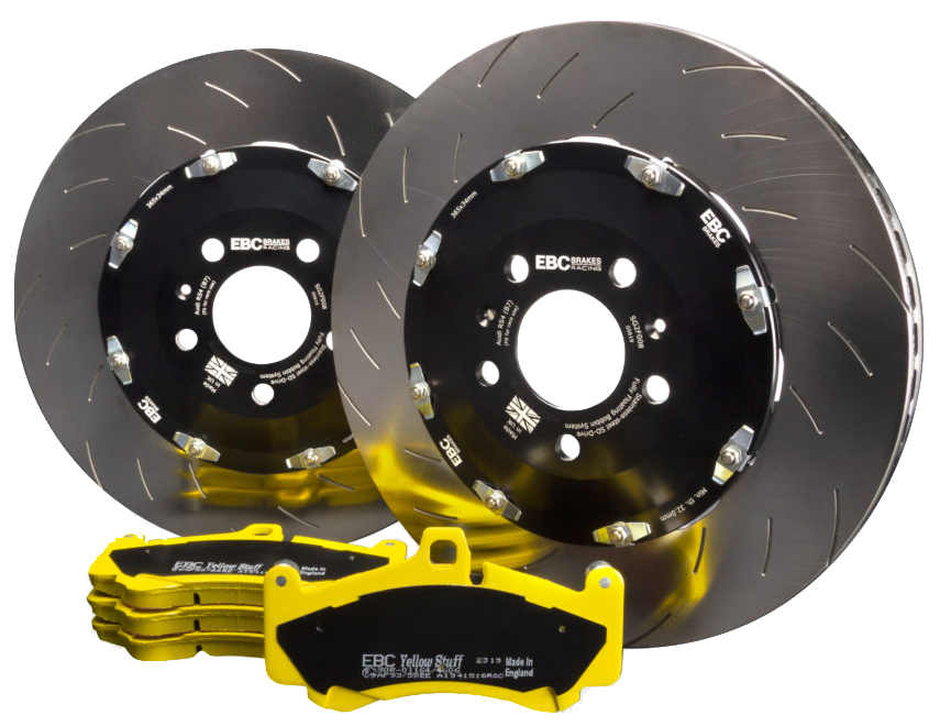 EBC Racing ™ P2DK Kit Yellowstuff Pads and 2-Piece Fully- Floating Discs